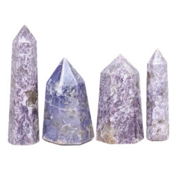 Madagascar Lepidolite Terminated Point Set 4 Pieces R763 | Crystal Factory