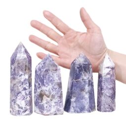 Madagascar Lepidolite Terminated Point Set 4 Pieces R764 | Crystal Factory