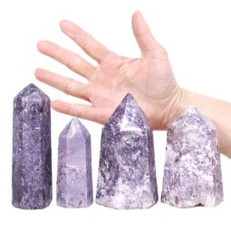 1.48kg Madagascar Lepidolite Terminated Point Set 4 Pieces R765 5 Madagascar Lepidolite Terminated Point Set 4 Pieces R765 | Crystal Factory