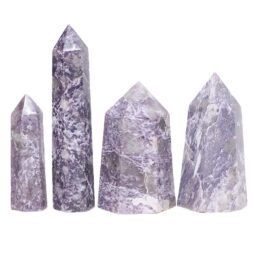 Madagascar Lepidolite Terminated Point Set 4 Pieces R766 | Crystal Factory
