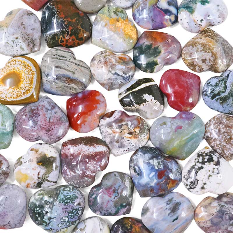 Madagascar Ocean Jasper Mini Heart 4 Madagascar Ocean Jasper Mini Heart | Crystal Factory
