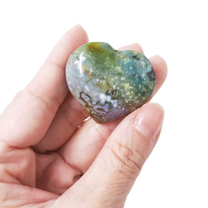 Madagascar Ocean Jasper Mini Heart 6 Madagascar Ocean Jasper Mini Heart | Crystal Factory
