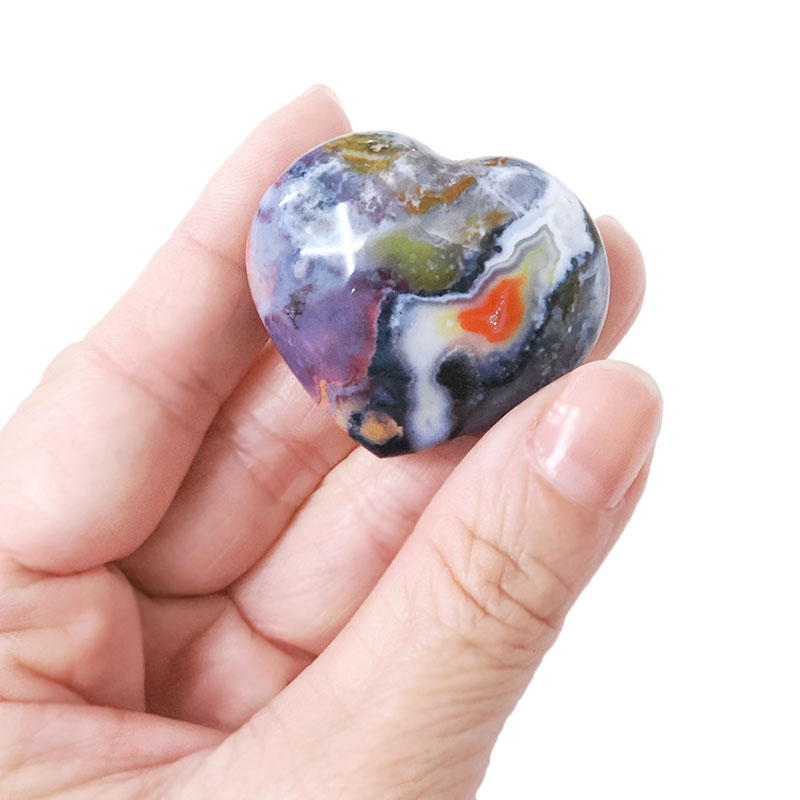 Madagascar Ocean Jasper Mini Heart 5 Madagascar Ocean Jasper Mini Heart | Crystal Factory