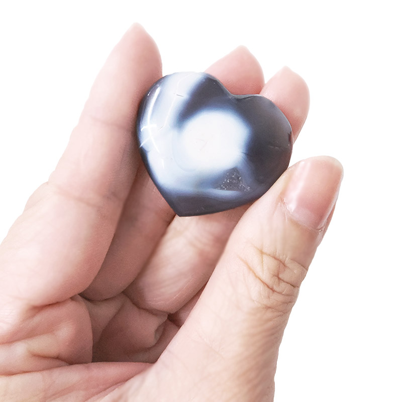 Madagascar Orca Agate Mini Heart 6 Madagascar Orca Agate Mini Heart | Crystal Factory