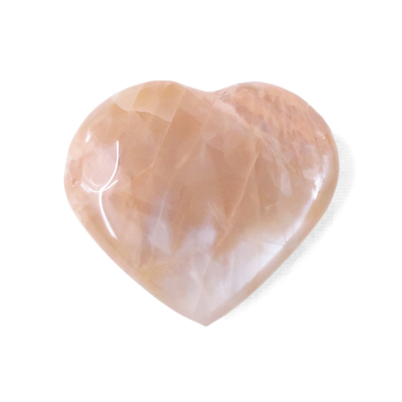 Madagascar Peach Moonstone Mini Heart 7 Madagascar Peach Moonstone Mini Heart | Crystal Factory