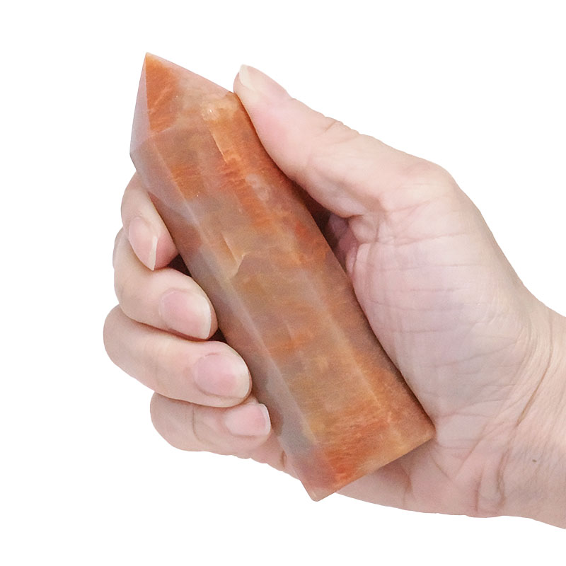 Madagascar Peach Moonstone Terminated Point 11cm 4 Madagascar Peach Moonstone Terminated Point 11cm | Crystal Factory