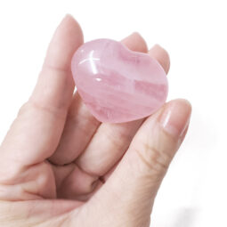 Madagascar Rose Quartz Mini Heart 10 Madagascar Rose Quartz Mini Heart | Crystal Factory