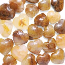 Madagascar Yellow Hematoid Quartz Small Heart | Crystal Factory