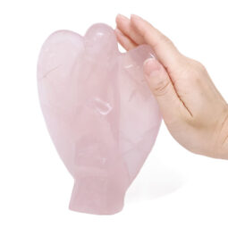 Rose Quartz Crystal Angel T3327 | Crystal Factory