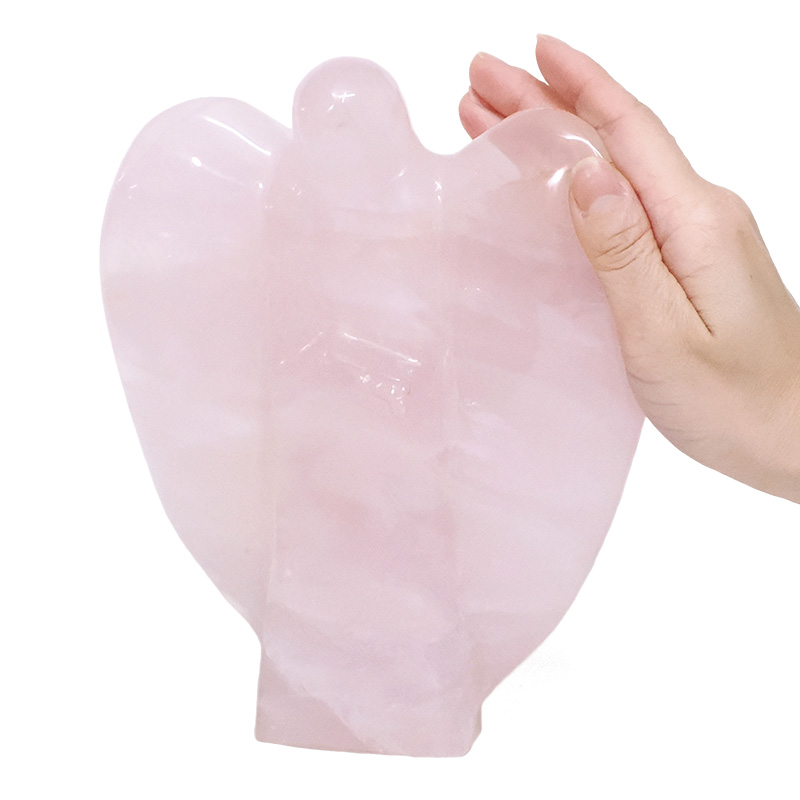 1.95kg Rose Quartz Crystal Angel T3330 4 Rose Quartz Crystal Angel T3330 | Crystal Factory