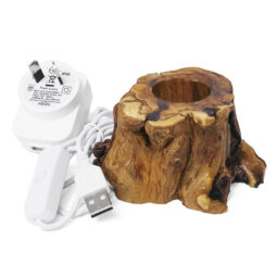 Tree Stump LED Light Crystal Display Base - Cool White 6002 | Crystal Factory