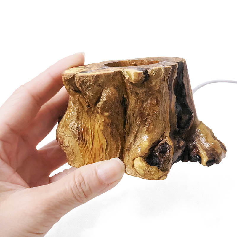 Tree Stump LED Light Crystal Display Base - Warm Light 6001 8 Tree Stump LED Light Crystal Display Base - Cool White 6002 | Crystal Factory