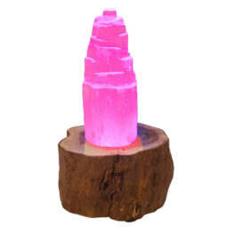 Tree Stump LED Light Crystal Display Base - Multicolour 6003 | Crystal Factory