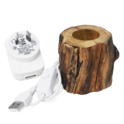 Tree Stump LED Light Crystal Display Base - Multicolour 6003 | Crystal Factory