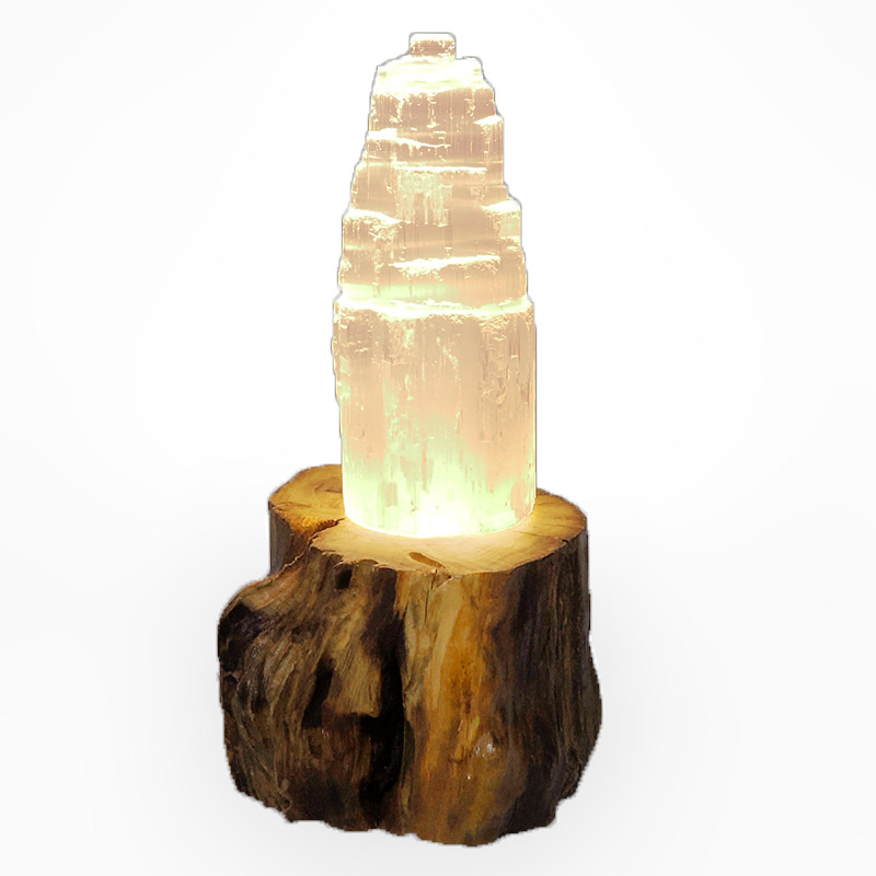 Tree Stump LED Light Crystal Display Base - Warm Light 6001 4 Tree Stump LED Light Crystal Display Base - Warm Light 6001 | Crystal Factory