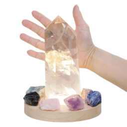 1.56kg Clear Quartz Healing Generator Package on 15cm LED Light Base P2252 9 Clear Quartz Power Generator Package on 15cm LED Light Base P2252 | Crystal Factory