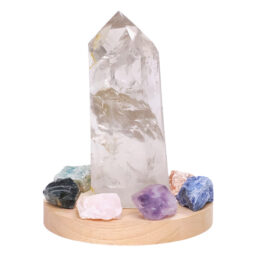 1.56kg Clear Quartz Healing Generator Package on 15cm LED Light Base P2252 7 Clear Quartz Power Generator Package on 15cm LED Light Base P2252 | Crystal Factory