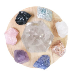 1.56kg Clear Quartz Healing Generator Package on 15cm LED Light Base P2252 8 Clear Quartz Power Generator Package on 15cm LED Light Base P2252 | Crystal Factory