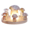 6 Pieces Flower Agate Mushroom Home Decor Package on 20cm LED Light Base P2255 2 6 Pieces Flower Agate Mushroom Home Decor Package on 20cm LED Light Base P2255 | Crystal Factory