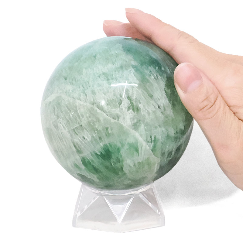 1.01kg Madagascar Green Fluorite Sphere P2296 4 Madagascar Green Fluorite Sphere P2296 | Crystal Factory