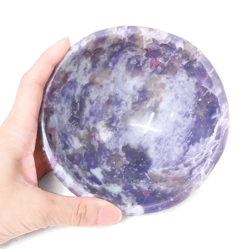 0.45kg Madagascar Lepidolite Crystal Bowl P2311 4 Madagascar Lepidolite Crystal Bowl P2311 | Crystal Factory