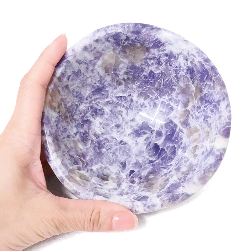 0.62kg Madagascar Lepidolite Crystal Bowl P2312 4 Madagascar Lepidolite Crystal Bowl P2312 | Crystal Factory