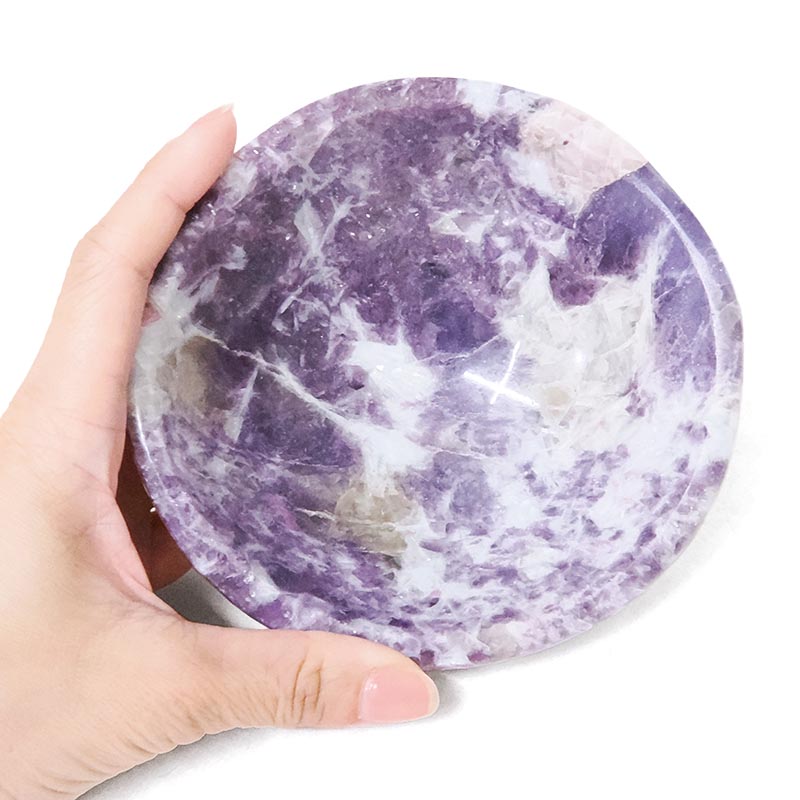 0.55kg Madagascar Lepidolite Crystal Bowl P2315 4 Madagascar Lepidolite Crystal Bowl P2315 | Crystal Factory