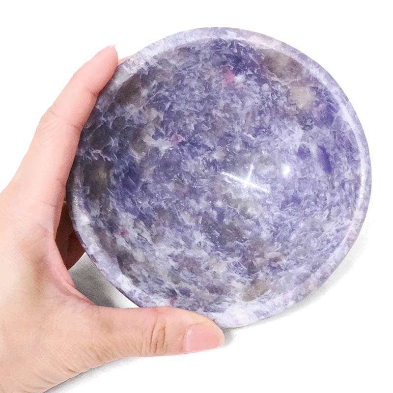 0.49kg Madagascar Lepidolite Crystal Bowl P2320 4 Madagascar Lepidolite Crystal Bowl P2320 | Crystal Factory