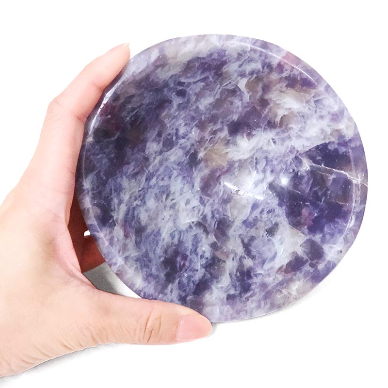 0.49kg Madagascar Lepidolite Crystal Bowl P2323 4 Madagascar Lepidolite Crystal Bowl P2323 | Crystal Factory