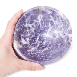 Madagascar Lepidolite Crystal Bowl P2324 | Crystal Factory