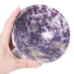 Madagascar Lepidolite Crystal Bowl P2325 | Crystal Factory