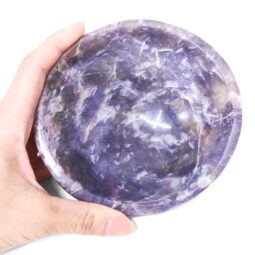 Madagascar Lepidolite Crystal Bowl P2328 | Crystal Factory