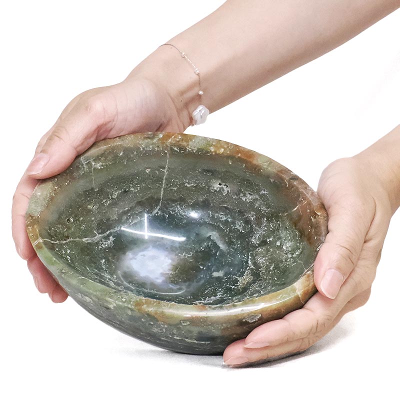 1.30kg Madagascar Ocean Jasper Crystal Bowl P2289 4 Madagascar Ocean Jasper Crystal Bowl P2289 | Crystal Factory