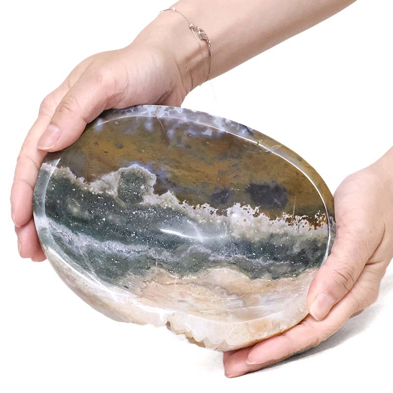 1.46kg Madagascar Ocean Jasper Crystal Bowl P2290 4 Madagascar Ocean Jasper Crystal Bowl P2290 | Crystal Factory