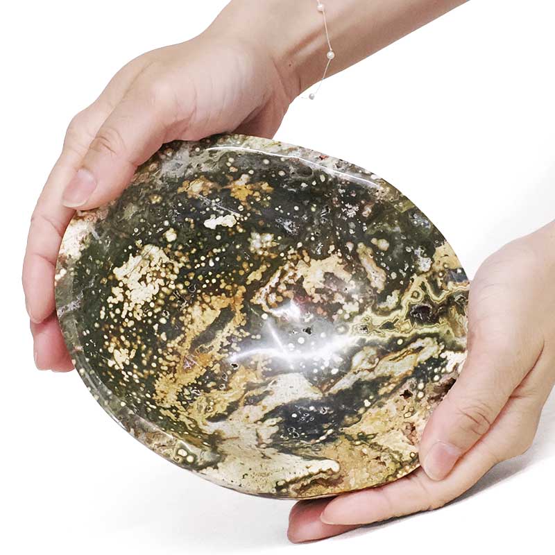 1.18kg Madagascar Ocean Jasper Crystal Bowl P2294 4 Madagascar Ocean Jasper Crystal Bowl P2294 | Crystal Factory