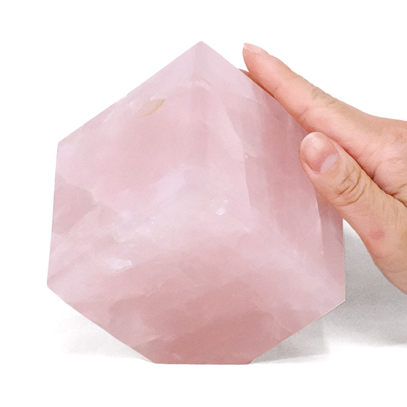 1.59kg Madagascar Rose Quartz Crystal Cube P2285 5 Madagascar Rose Quartz Crystal Cube P2285 | Crystal Factory