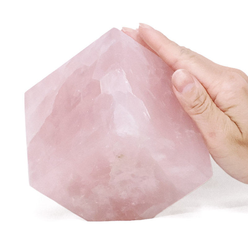 1.73kg Madagascar Rose Quartz Crystal Cube P2286 5 Madagascar Rose Quartz Crystal Cube P2286 | Crystal Factory