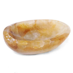 0.87kg Madagascar Yellow Hematoid Quartz Crystal Bowl P2258 | Cyrstal Factory