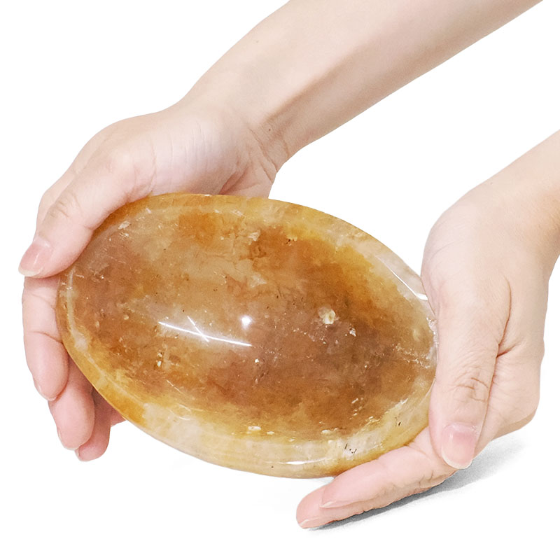 0.91kg Madagascar Yellow Hematoid Quartz Crystal Bowl P2259 4 uartz Crystal Bowl P2259 | Crystal Factory