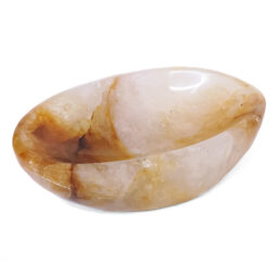 0.77kg Madagascar Yellow Hematoid Quartz Crystal Bowl P2260| Crsytal Factory