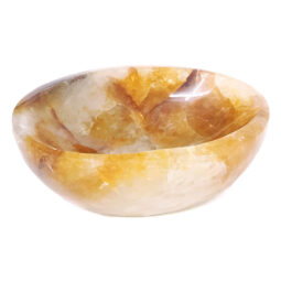 1.31kg Madagascar Yellow Hematoid Quartz Crystal Bowl P2263 | Crystal Factory