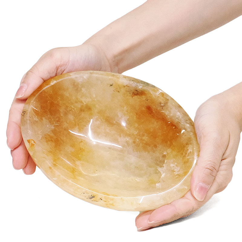 1.21kg Madagascar Yellow Hematoid Quartz Crystal Bowl P2264 4 Madagascar Yellow Hematoid Quartz Crystal Bowl P2264 | Crystal Factory
