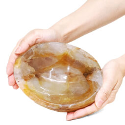 Madagascar Yellow Hematoid Quartz Crystal Bowl P2265