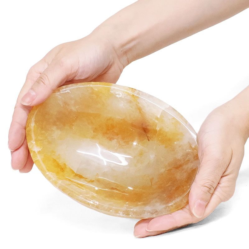1.06kg Madagascar Yellow Hematoid Quartz Crystal Bowl P2266 4 1.06kg Madagascar Yellow Hematoid Quartz Crystal Bowl P2266 | Crystal Factory