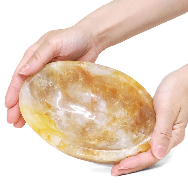 1.15kg Madagascar Yellow Hematoid Quartz Crystal Bowl P2267 4 Madagascar Yellow Hematoid Quartz Crystal Bowl P2267 | Crystal Factory