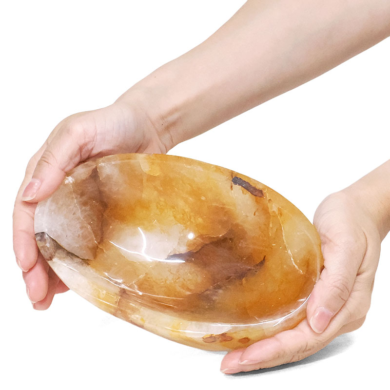 1.08kg Madagascar Yellow Hematoid Quartz Crystal Bowl P2268 4 Madagascar Yellow Hematoid Quartz Crystal Bowl P2268 | Crystal Factory
