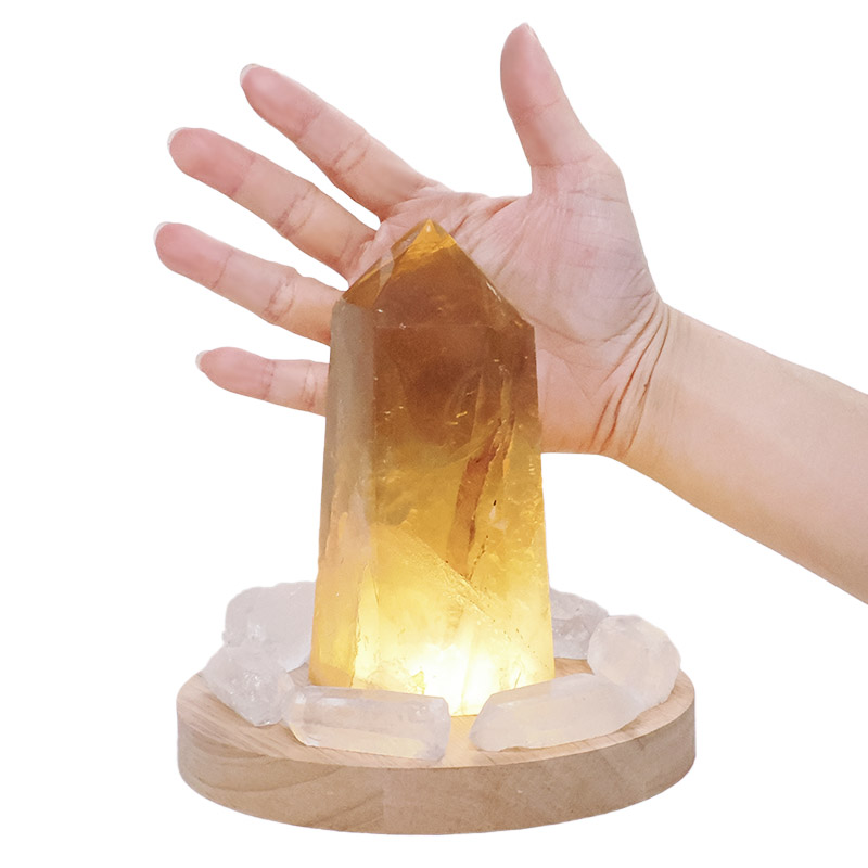 1.32kg Smoky Quartz Power Generator Package on 15cm LED Light Base P2249 6 Smoky Quartz Power Generator Package on 15cm LED Light Base P2249 | Crystal Factory