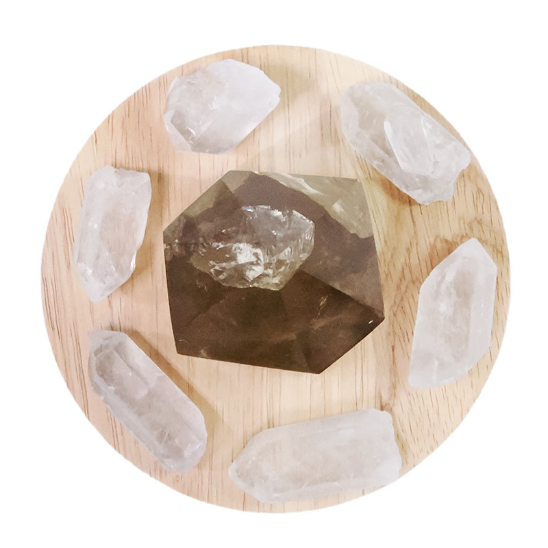 1.32kg Smoky Quartz Power Generator Package on 15cm LED Light Base P2249 5 Smoky Quartz Power Generator Package on 15cm LED Light Base P2249 | Crystal Factory