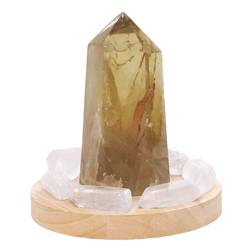 1.32kg Smoky Quartz Power Generator Package on 15cm LED Light Base P2249 4 Smoky Quartz Power Generator Package on 15cm LED Light Base P2249 | Crystal Factory